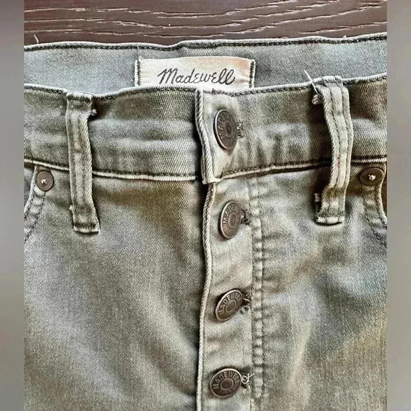 Madewell Green 9” High Rise Skinny Jeans 29 - Picture 4 of 8
